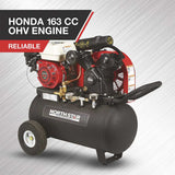 NorthStar | 459392, Portable Gas Powered Air Compressor, 20-Gal, 90PSI, GX160