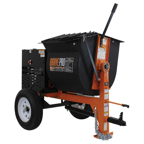 Brave | BRPMM208H, 8 Cu. Ft. Mortar Mixer, Poly Drum, Honda GX240