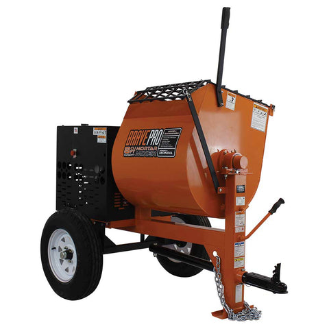 Brave | BRPMM108H, 8 Cu. Ft. Mortar Mixer, Steel Drum, Honda GX240