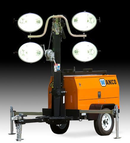 Wanco | WLT-4MK106KVL, 6kW Vertical-Mast Diesel Light Tower w/Kubota D1005 Engine