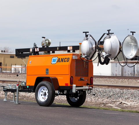 Wanco | WLT-4MK6K, 6kW Standard Diesel Laydown Light Tower w/Kubota D-1105 Engine