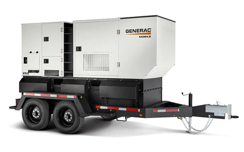 Generac | MDG250DF4, Trailer Mounted Mobile 200kw Diesel Generator, w/ John Deere Engine