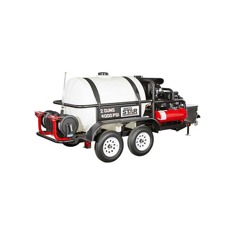 NorthStar | 1575973, Hot Pressure Washer, Trailer Mounted, 4,000 PSI, 7 GPM, E740