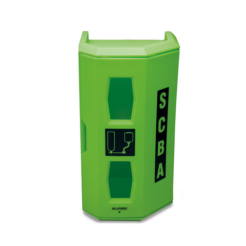 Allegro Heavy Duty Single SCBA Wall Case, Green - 4150