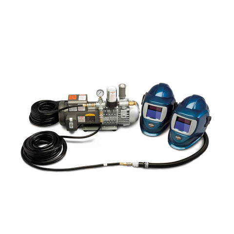 Allegro Deluxe Supplied Air Shield and Welding Helmet System for Two Workers - 9248-02