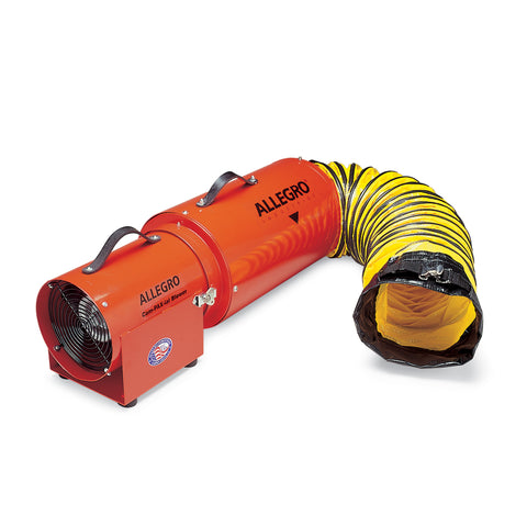 Allegro 8" Axial DC Metal Blower with Canister and 25' Ducting - 9537-25