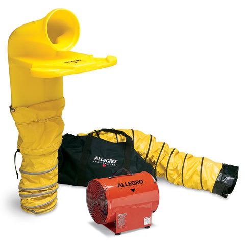 Allegro 12" Axial AC Standard Metal Blower System with Manhole Ventilation Passthru - 9520-09M