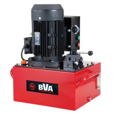 BVA | PE60M4N06G Standard Electric Pump, 3 HP, 3-Phase, 60Hz, 208 - 240V, Solenoid Valve, 4W/3P, 6 Gal. Usable Oil.