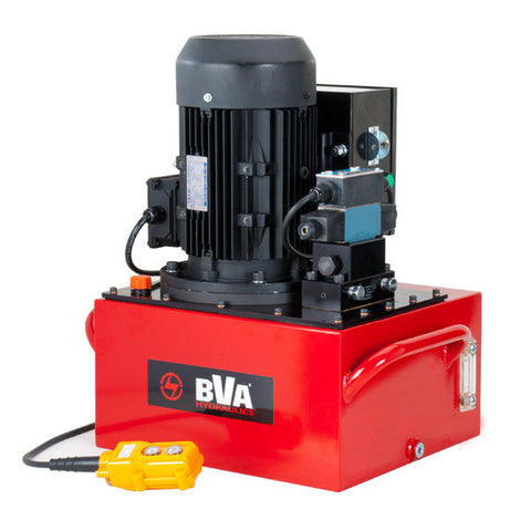 BVA | PE60S4L06J Standard Electric Pump, 3 HP, 3-Phase, 60Hz, 460 - 480V, Solenoid, 4W/3P, 6 Gal. Usable Oil