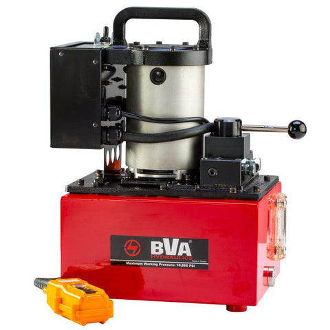 BVA | PU55M3N025C Universal Motor Pump,, 230 VAC, 50/60Hz, 3W/3P, S/A Manual Control Valve, 2.5 Gal. Usable Oil, 10 Ft. Remote Control, 10,000 psi (700 bar)