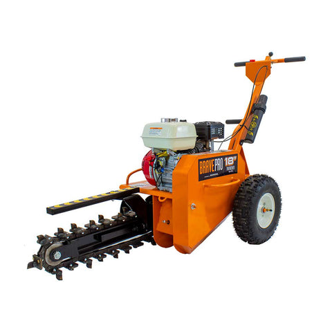 Brave | BRPT18, 18 In. Brave Shark Chain Trencher, Honda GX200