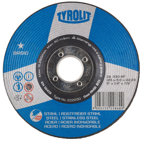 Tyrolit BASIC Grinding Wheels for Steel-Type 28