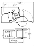 Diamond Products CC110D High Powered Saw 72" - Part # 5801406, Cat # 54799