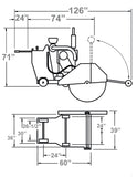Diamond Products CC110D High Powered Saw 72" - Part # 5801406, Cat # 54799