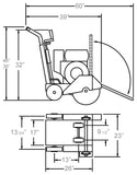 Diamond Products CC1200XL Small Walk Behind Saw 18" 420cc, 21 torque (lbs.-ft.) Briggs® ◊ - Part # 5801098, Cat # 32454