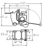 Diamond Products CC3500 Walk Behind Saw 14” 30HP, 460V - 3PH Electric Leeson® - Part # 5800788A, Cat # 50439