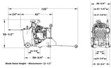 Diamond Products CC6571D Diesel Liquid Cooled Walk Behind Saw 14” 3-Speed (14”/26”/36”) - Part # 5801170, Cat # 59044