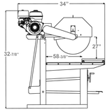 Diamond Products CC800M Block Saw 24” Honda® GX390 11 HP, 19.5 torque (lbs.-ft.) Gas - Part # 5800567, Cat # 81160