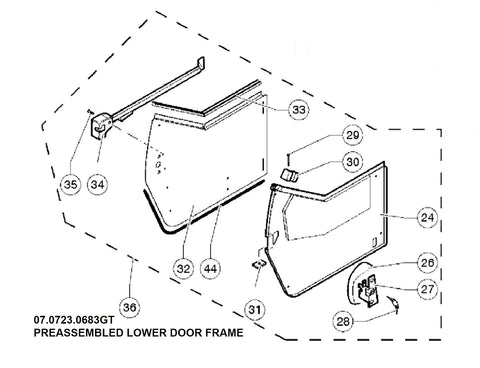 PREASSEMBLED LOWER DOOR FRAME
