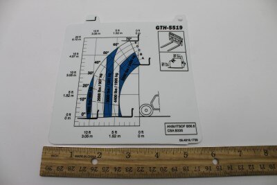 LOAD CHART STD. CARRIAGE, GTH-5519