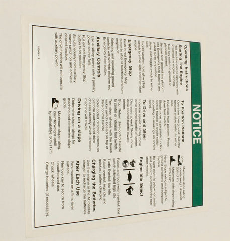 DECAL,NOTICE,OPER INST BE