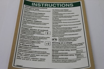 DECAL,INSTRUCT-OP GEN5,GS-32