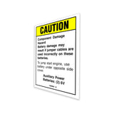 DECAL,CAUTION,AUX BATTERIES