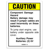 DECAL,CAUTION,AUX BATTERIES
