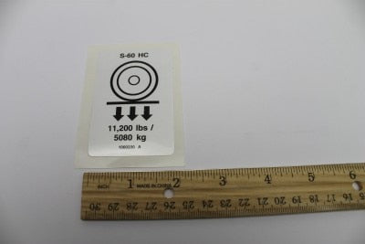 DECAL,LABEL,WHEEL LOAD S60HC
