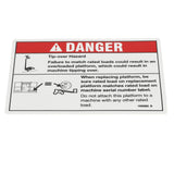 DECAL,DANGER,TIP OVER,PLAT