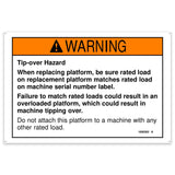DECAL,DANGER,TIP OVER,PLAT