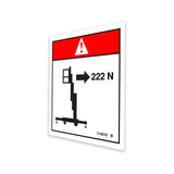 DECAL,DANGER-SIDE FORCE,222N**