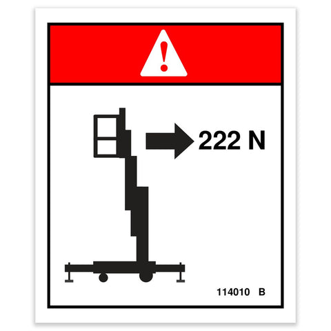 DECAL,DANGER-SIDE FORCE,222N**