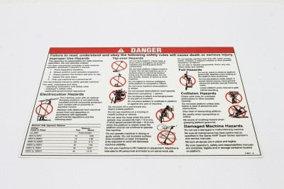 DECAL,DANGER-GENERAL SAFETY***