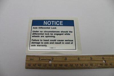 DECAL,AXLE DIFFERENTIAL LO