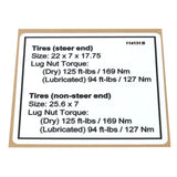 DECAL,TIRE SPECS