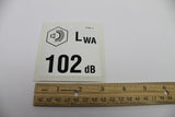 DECAL,LABEL,DECIBEL 102***