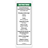 DECAL,NOTICE,FORD DSG423,FREN