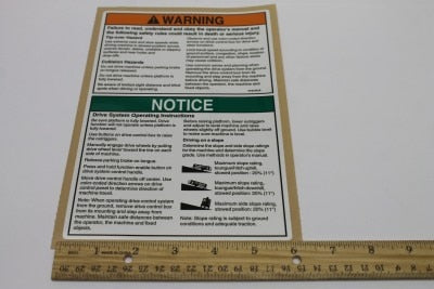 DECAL,WARNING,DRIVE SYSTEM