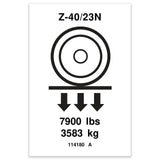 DECAL,WHEEL LOAD