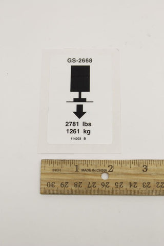 DECAL,LABEL,OUTRIGGER LD 2668