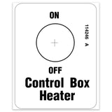 DECAL,OPTION CONTROL BOX HEATR