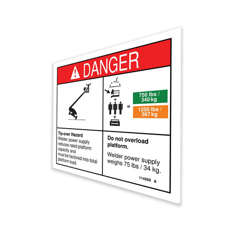 DECAL,DANGER,WELDER TIP HAZARD