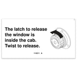 DECAL,WINDOW TWISTLOCK