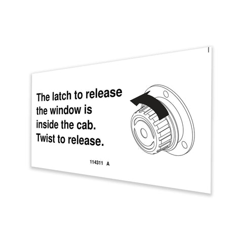 DECAL,WINDOW TWISTLOCK
