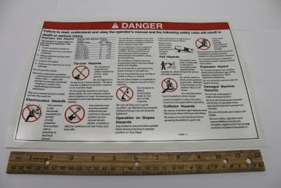 DECAL,GENERAL SAFETY,WIDE