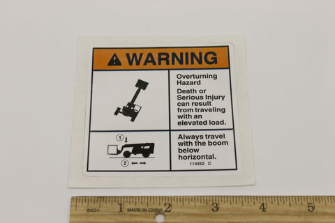 DECAL,OVERTURNING,KEEP LOAD LO