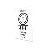 DECAL,LABEL-WHEEL LOAD,GS-3232