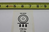 DECAL,LABEL-WHEEL LOAD,GS-3232
