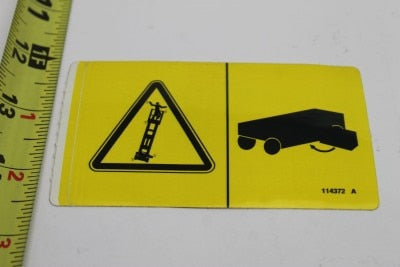 DECAL SYMBOL TIP OVER TRAYS